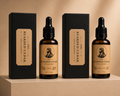 Cedar beard oil bottle by The Bearded Cedar with premium woodsy scent